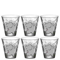 KINDER-GLÄSERSET Bambini Optic 6-teilig  - Design, Glas (8,5/9/8,5cm) - Leonardo