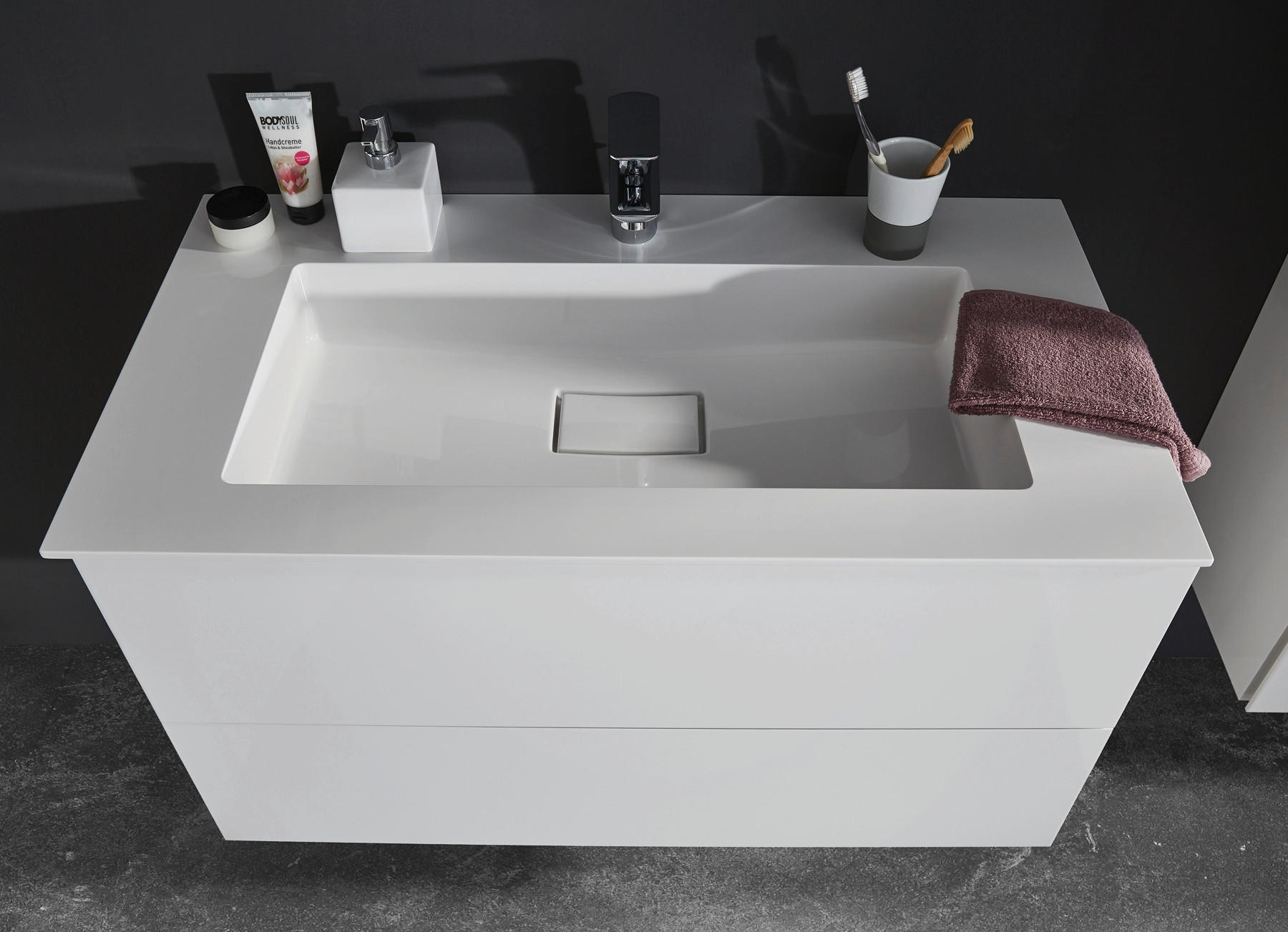 Thumbnail - Dieter Knoll Badezimmer Gardone, Sand, Eiche Bianco, Holzwerkstoff, 6 Fächer, 2 Schublade(n),2 Schublade(n) Schubladen, ...