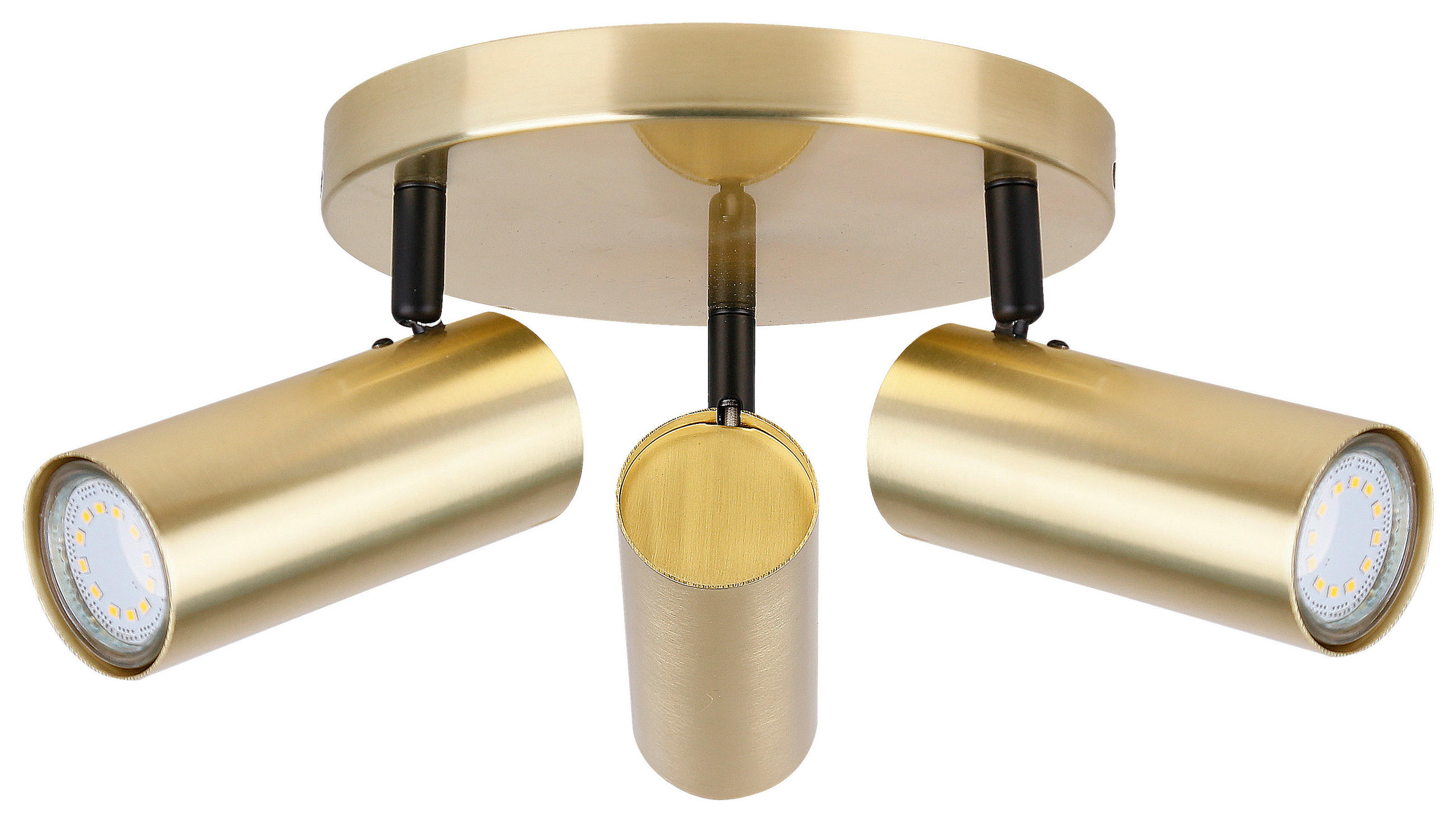 DECKENSTRAHLER 37/37/16 cm   - Messingfarben, KONVENTIONELL, Metall (37/37/16cm)