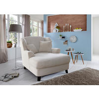 XXL-SESSEL Cord Creme    - Dunkelbraun/Creme, KONVENTIONELL, Holz/Textil (109/104/145cm) - Sit & More
