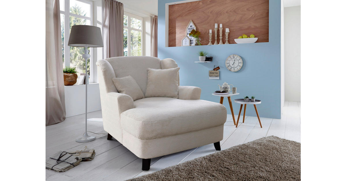 SIT & MORE XXL-Sessel Cord in Creme