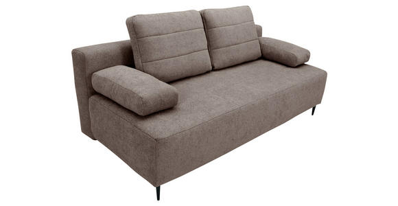 SCHLAFSOFA Flachgewebe Braun  - Schwarz/Braun, KONVENTIONELL, Textil/Metall (197/75/100cm) - Carryhome
