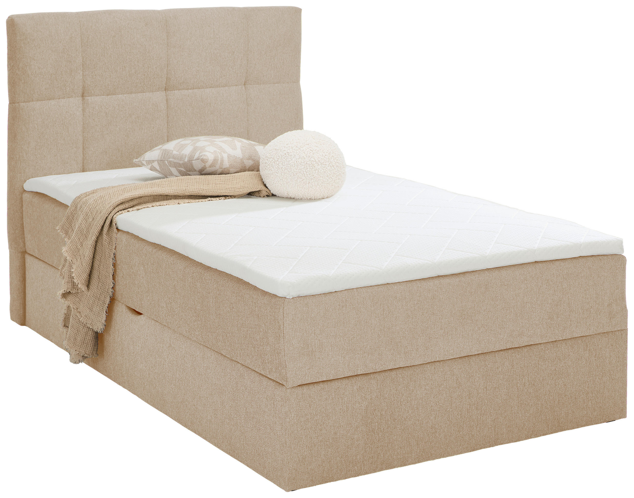 BOXBETT 120/200 cm  in Creme  - Creme, KONVENTIONELL, Textil (120/200cm) - Boxxx
