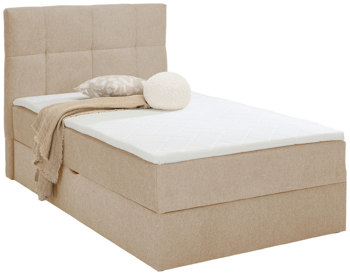 BOXBETT 90/200 cm  in Creme  - Creme, KONVENTIONELL, Textil (90/200cm) - Boxxx