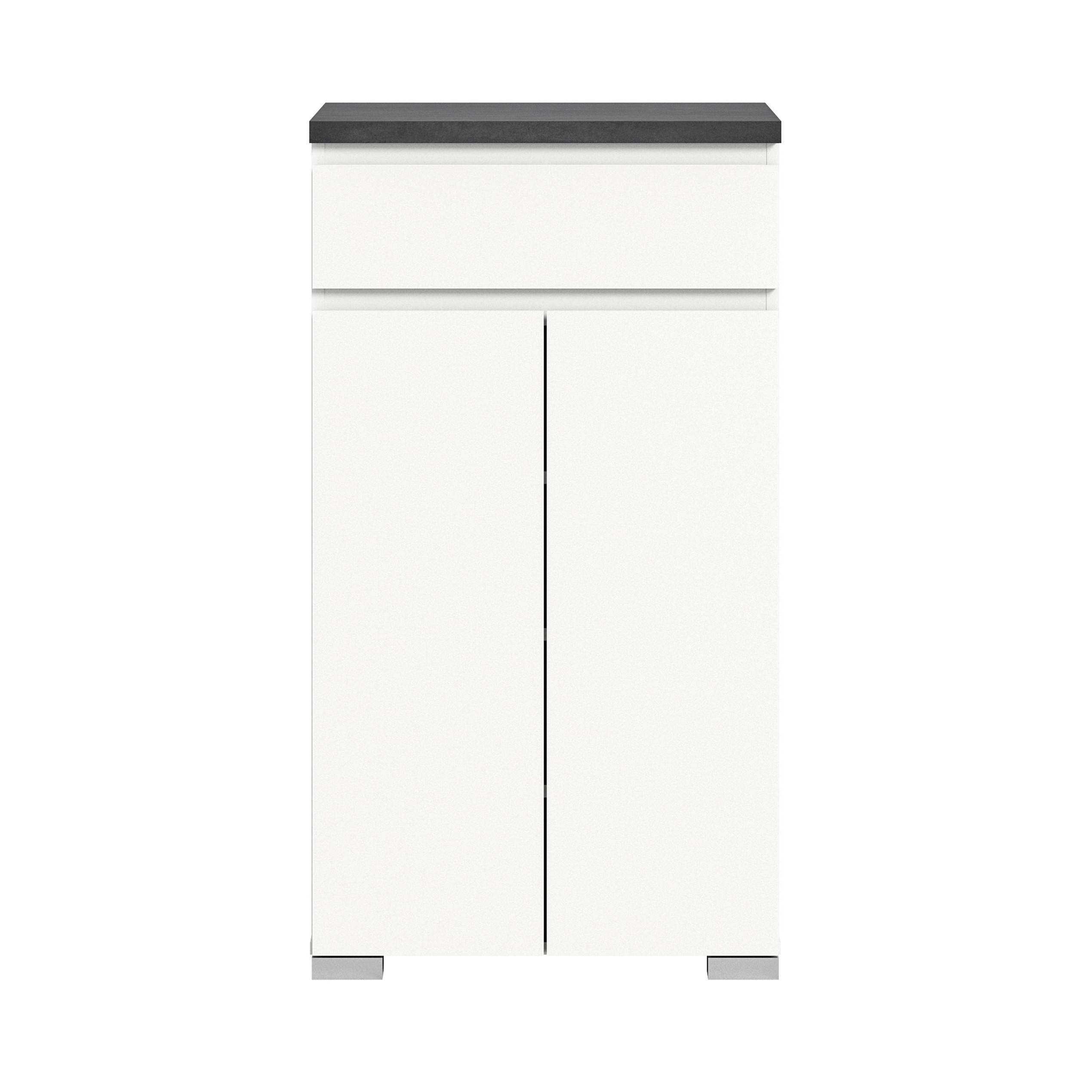 SCHUHSCHRANK  in 60/109/40 cm  - Silberfarben/Weiß, MODERN, Holzwerkstoff (60/109/40cm) - Mömax