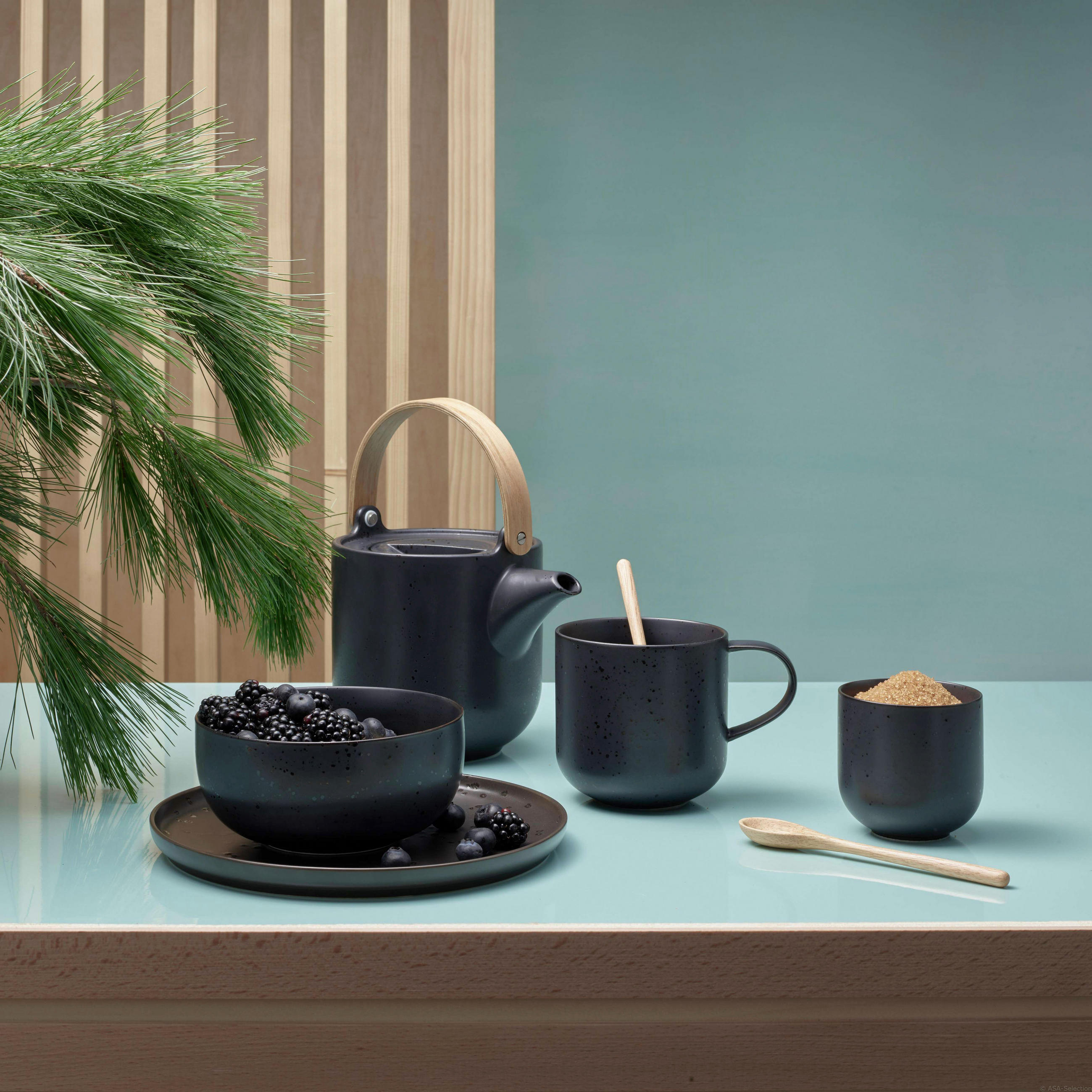 SNACKSCHALE coppa kuro 11 cm  - Schwarz, Design, Keramik (11cm) - ASA