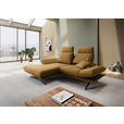 ECKSOFA  in Flachgewebe Currygelb  155/234 cm  - Currygelb/Schwarz, Design, Textil/Metall (155/234cm) - Dieter Knoll