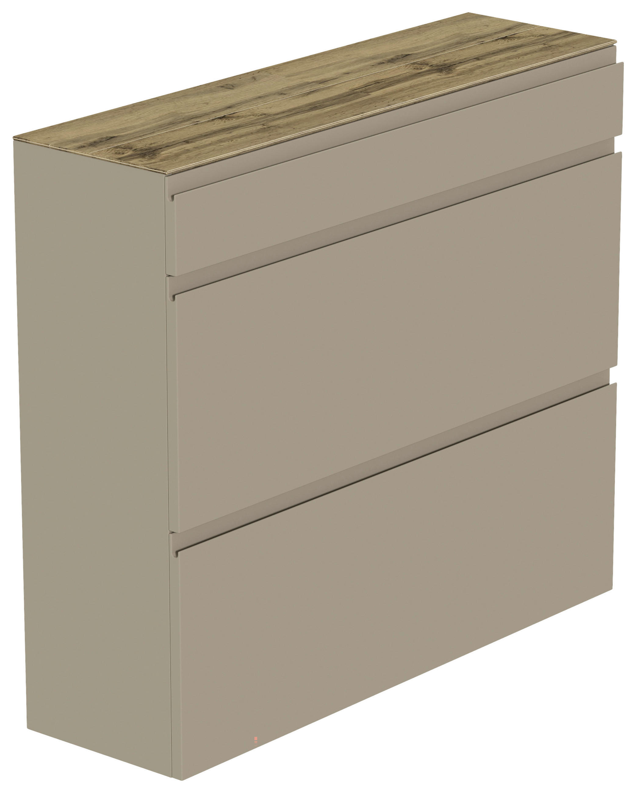 HÄNGESCHUHSCHRANK Taupe, Eichefarben - Taupe/Eichefarben, Design, Holzwerkstoff (110/97/33cm) - Moderano