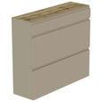 HÄNGESCHUHSCHRANK 110/97/33 cm  - Taupe/Eichefarben, Design, Holzwerkstoff (110/97/33cm) - Moderano