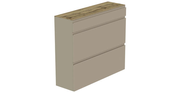 HÄNGESCHUHSCHRANK 110/97/33 cm  - Taupe/Eichefarben, Design, Holzwerkstoff (110/97/33cm) - Moderano