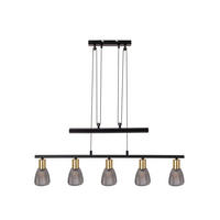 HÄNGELEUCHTE LINDITA 82/8,5/8,5 cm  - Schwarz, LIFESTYLE, Glas/Metall (82/8,5/8,5cm) - Näve