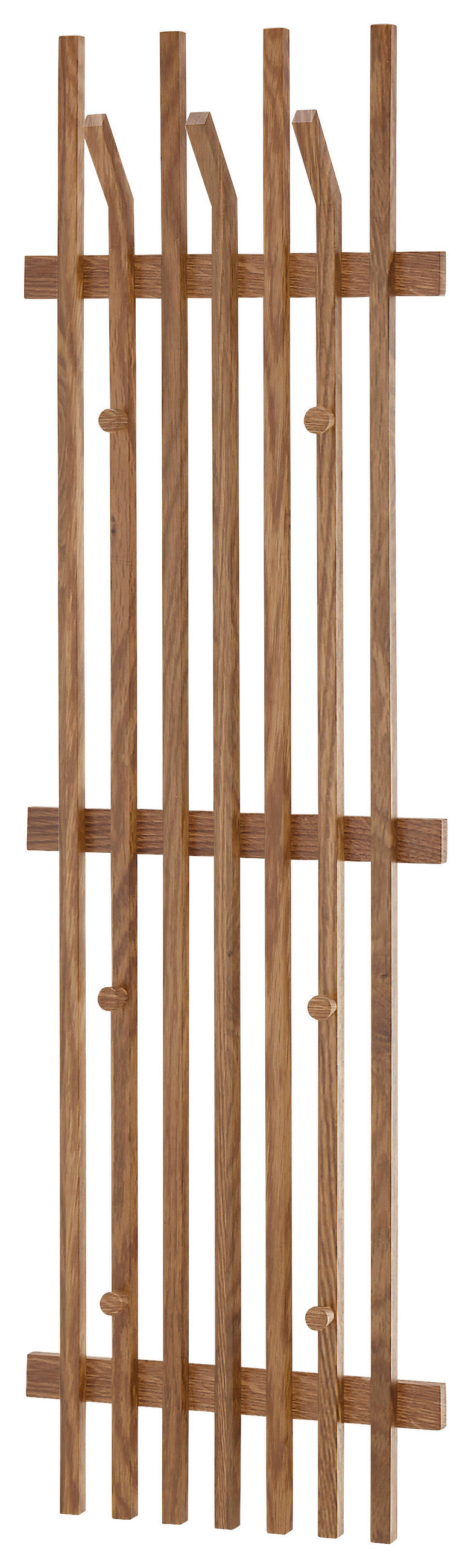 Thumbnail - Garderobenpaneel Bantry, Eiche, Holz, Eiche, massiv, 40x135x11 cm, Aufhängemöglichkeit, Garderobe, Garderobenpaneele, Ga...