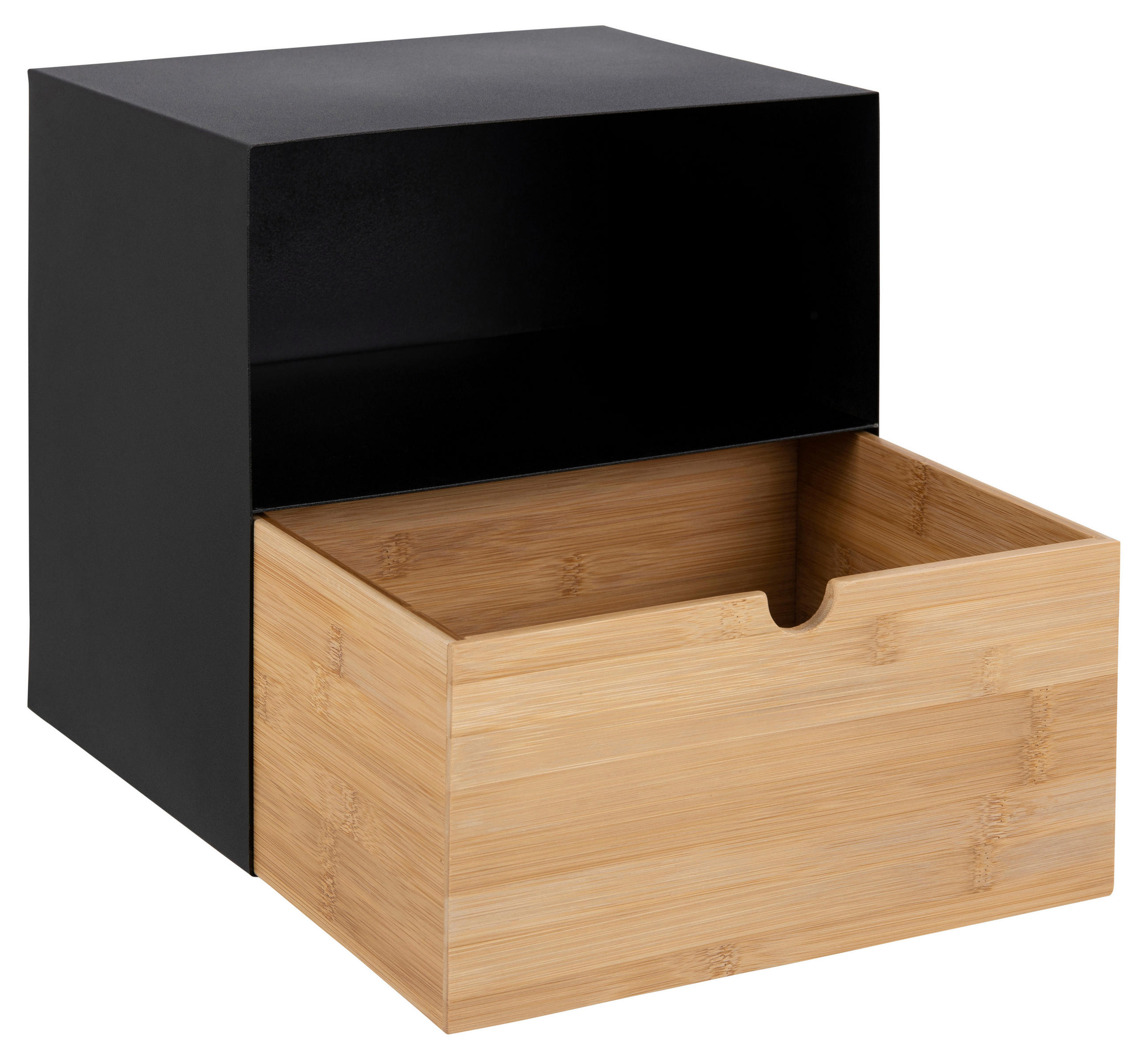 KOMMODE  in 30/30/25 cm  - Schwarz, KONVENTIONELL, Naturmaterialien/Metall (30/30/25cm) - Livetastic