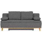 SCHLAFSOFA  in Webstoff Dunkelgrau  - Dunkelgrau/Naturfarben, KONVENTIONELL, Holz/Textil (203/95/96cm) - Venda