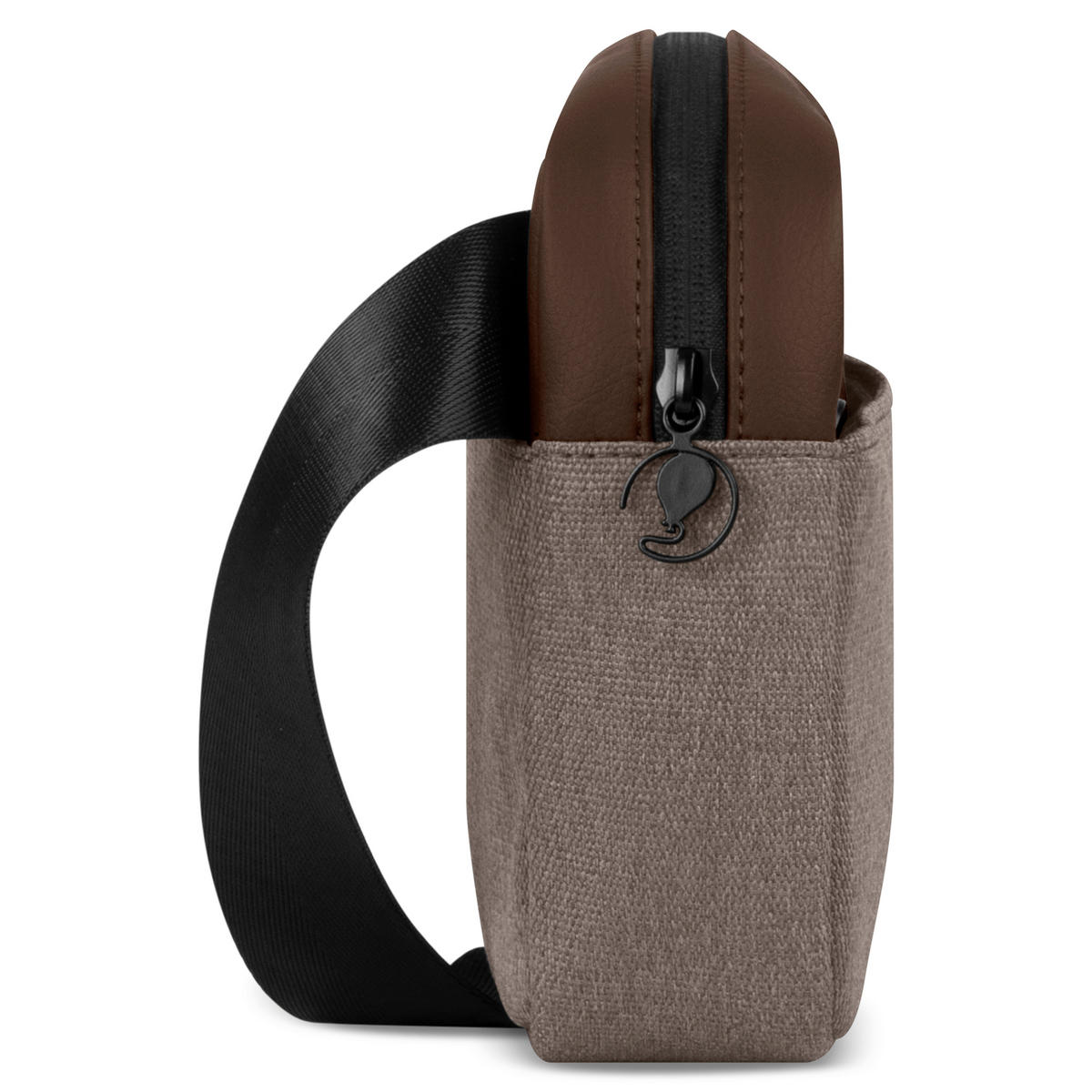 SCHULTERTASCHE Hip Bag  - Graubraun/Braun, Basics, Textil (6/22,5/15cm) - ABC Design