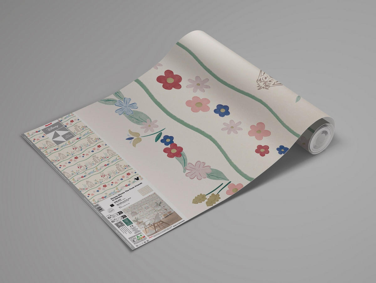 FOTOTAPETE WINNIE THE POOH FRIENDS  - Naturfarben, Design, Textil (300/250cm) - Disney