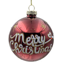 Glob De Crăciun - alb/nisipiu, Lifestyle, sticlă/metal (8cm) - X-Mas