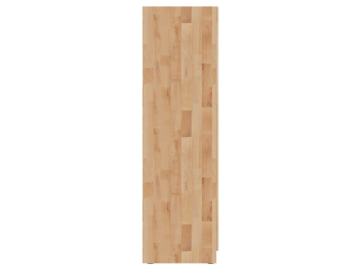 DREHTÜRENSCHRANK 152/205,5/60 cm,  in Buchefarben, 3 Tür(en)  - Chromfarben/Buchefarben, MODERN, Glas/Holz (152/205,5/60cm) - MID.YOU