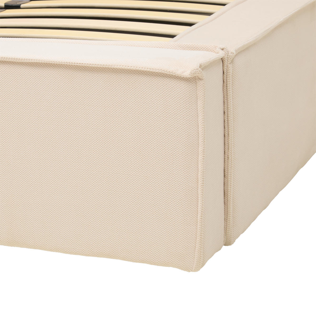 POLSTERBETT 180/200 cm  in Beige  - Beige/Schwarz, Modern, Holz/Kunststoff (180/200cm) - Livetastic