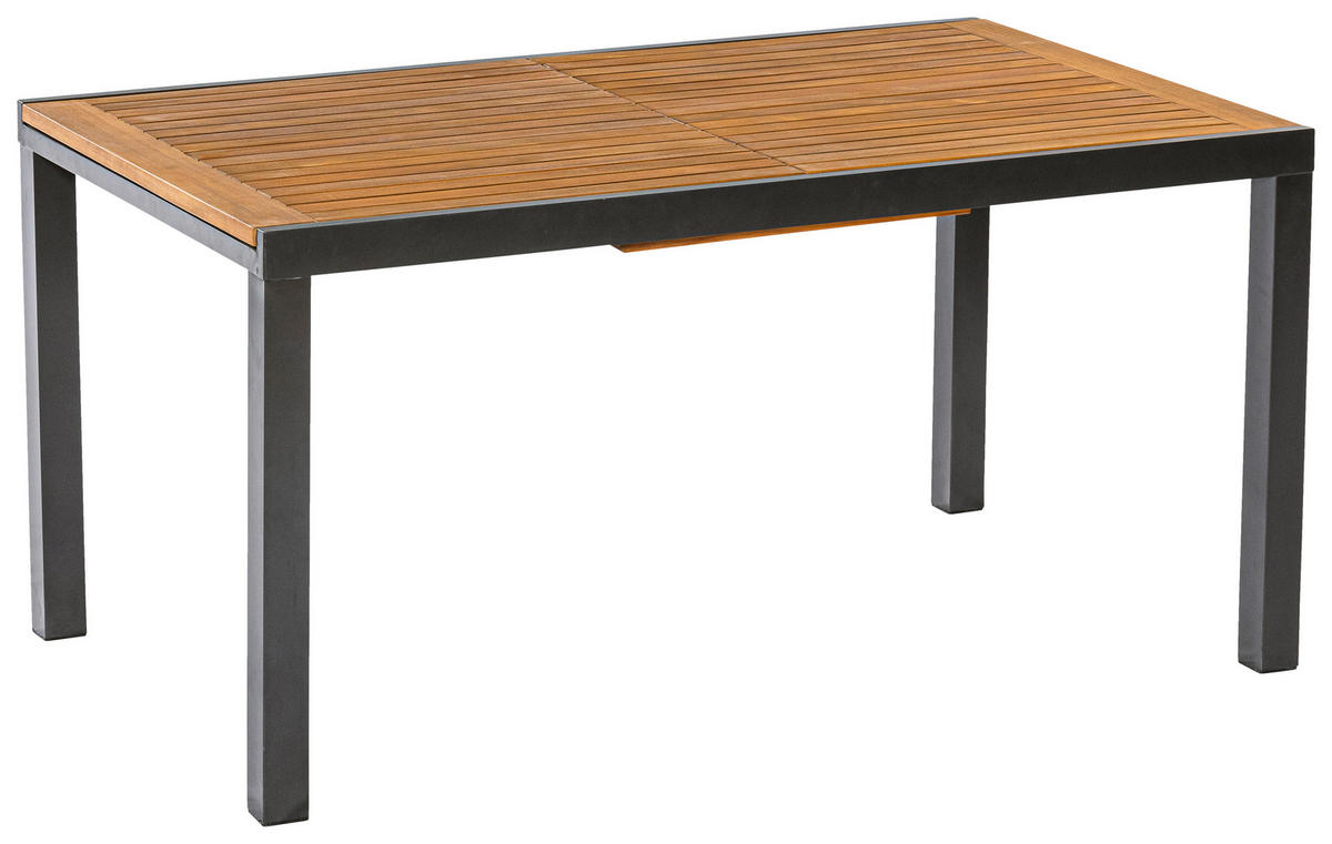 GARTENSET Akazie massiv Aluminium  - Graphitfarben/Naturfarben, MODERN, Holz/Metall - Gardenson