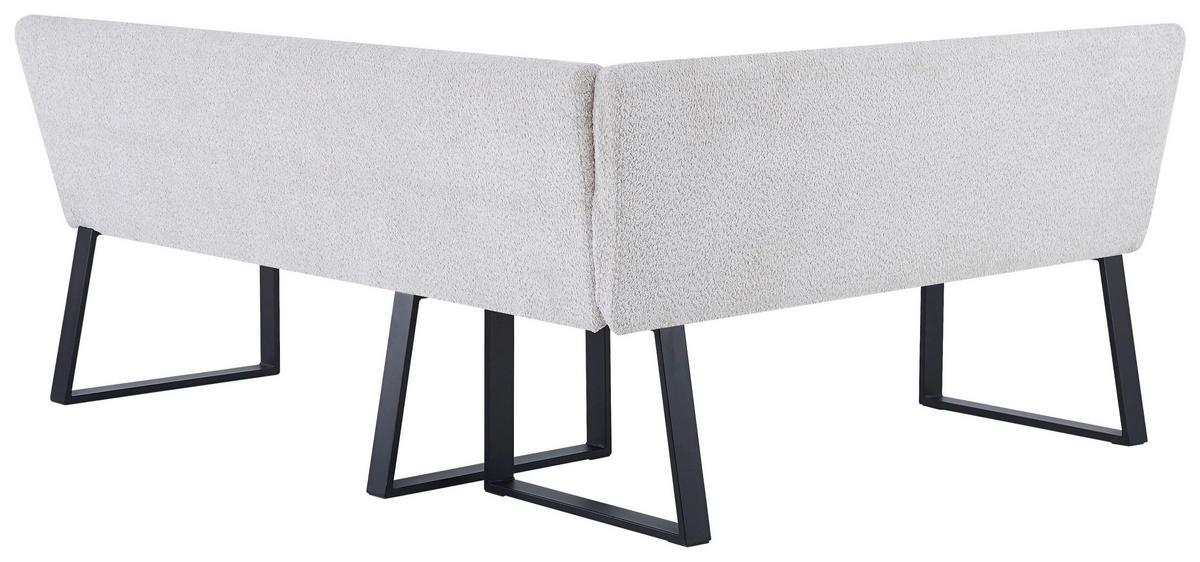 ECKBANK 150/190 cm  in Beige  - Beige/Schwarz, KONVENTIONELL, Textil/Metall (150/190cm) - MID.YOU