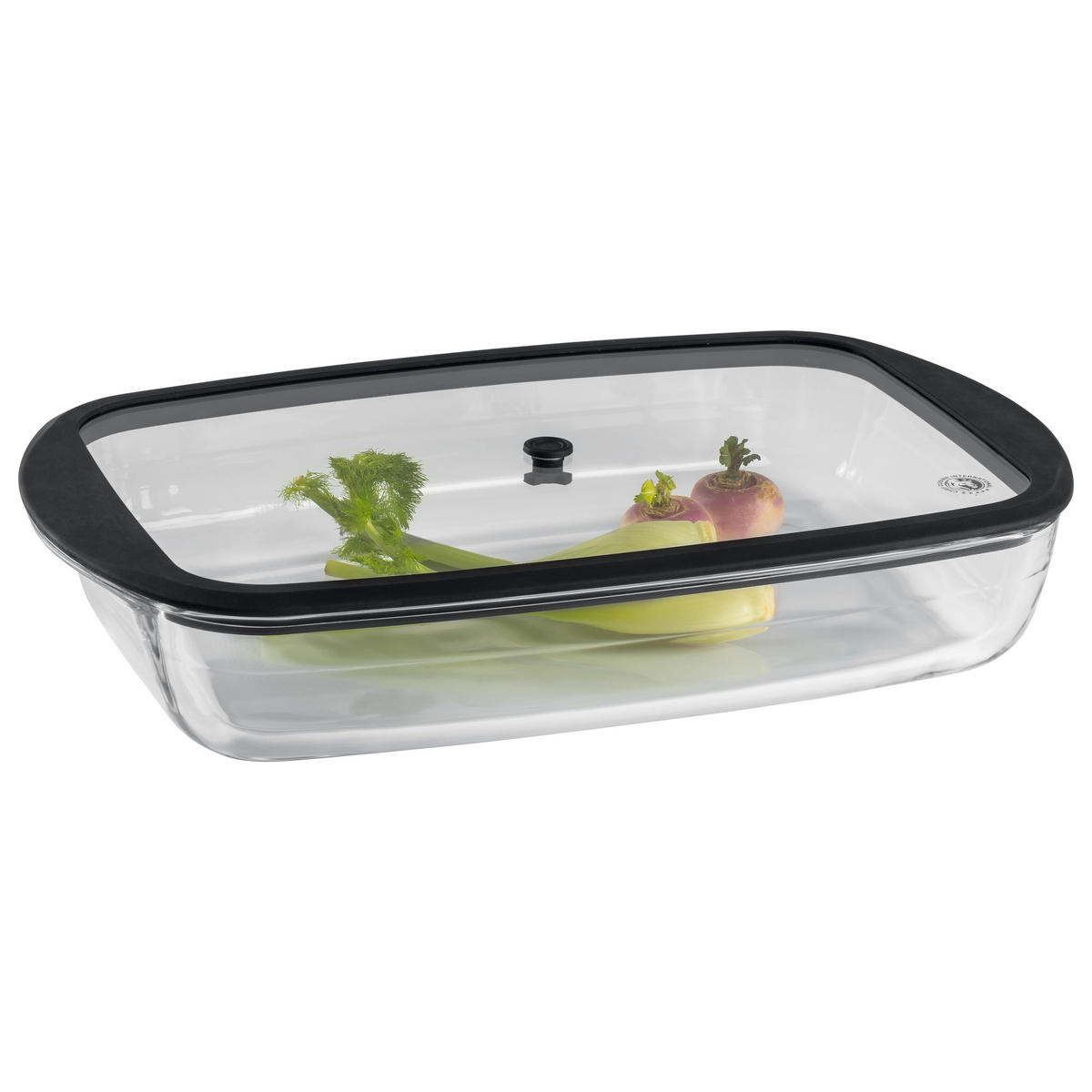 AUFLAUFFORM Kunststoff, Glas, Textil  - Transparent/Schwarz, Basics, Glas/Kunststoff (41.5/25/8.2cm) - CHEF CUISINE