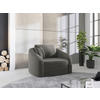 SESSEL in Samt Grau  - Schwarz/Grau, MODERN, Kunststoff/Textil (116/88/104cm) - Sit & More