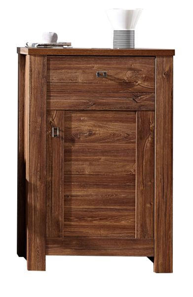 SCHUHSCHRANK Akaziefarben  - Akaziefarben/Nickelfarben, LIFESTYLE, Holzwerkstoff/Metall (65/100/40cm) - Landscape