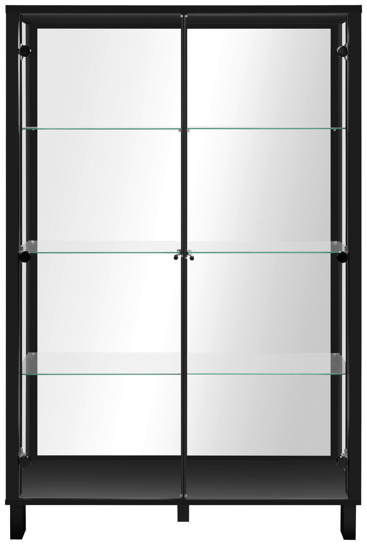HIGHBOARD  in 100/150/33 cm  - Schwarz, KONVENTIONELL, Glas/Holzwerkstoff (100/150/33cm) - Carryhome