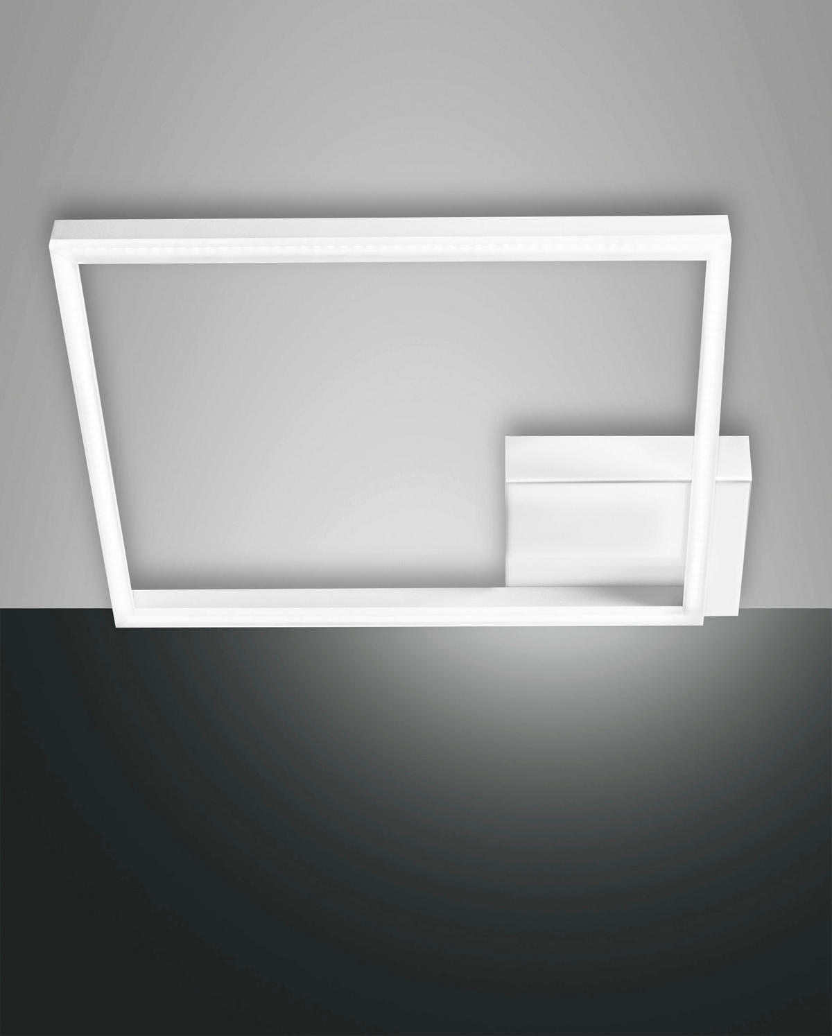LED-DECKENLEUCHTE Bard 45/45/6,5 cm   - Weiß, Design, Kunststoff/Metall (45/45/6,5cm) - Fabas Luce