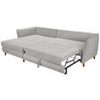 ECKSOFA in Webstoff Beige  - Eichefarben/Beige, KONVENTIONELL, Holz/Textil (284/162cm) - Carryhome