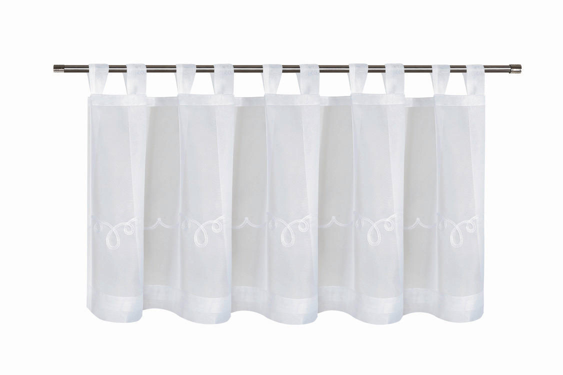 KURZGARDINE   150/50 cm   - Weiß, KONVENTIONELL, Textil (150/50cm)