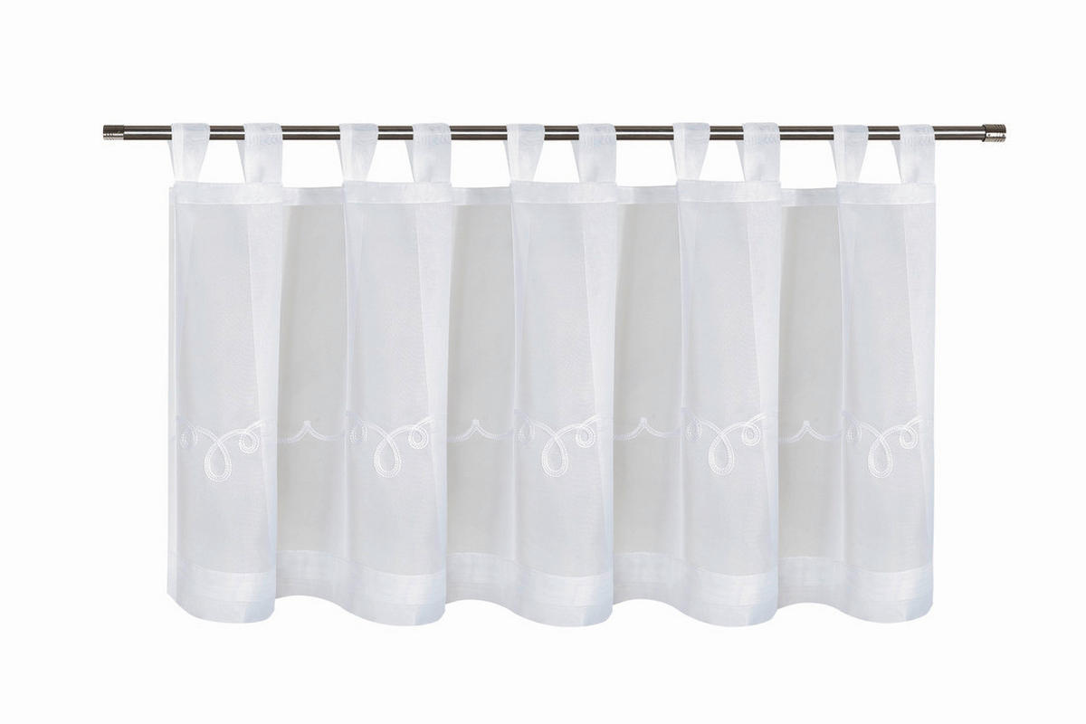 KURZGARDINE   150/50 cm   - Weiß, KONVENTIONELL, Textil (150/50cm)