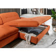 ECKSOFA  in Mikrofaser Orange  290/198 cm  - Schwarz/Orange, Design, Textil/Metall (290/198cm) - Xora