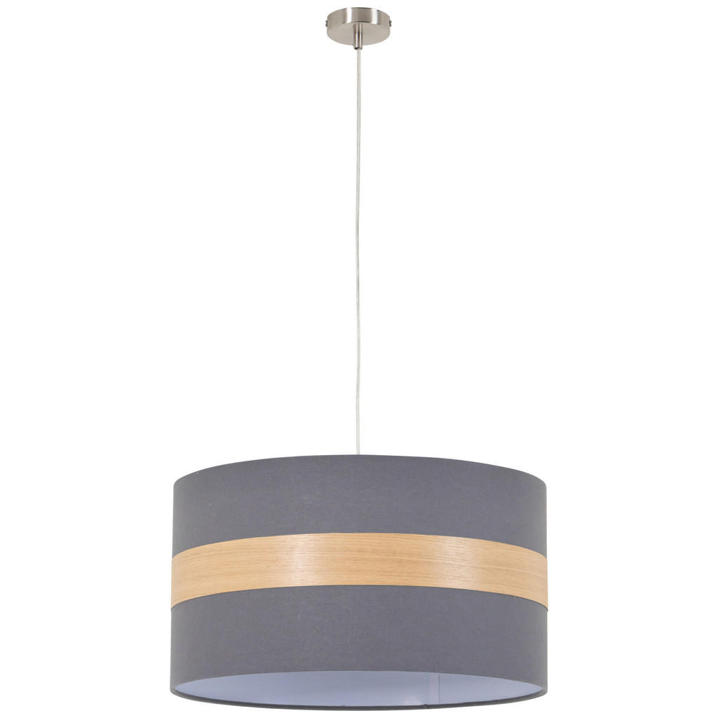 Thumbnail - Novel Hängeleuchte, Anthrazit, Holz, Metall, Kunststoff, Textil, Eiche, furniert, 120 cm, Lampen & Leuchten, Innenbeleuc...