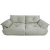 BIGSOFA Webstoff Hellgrau  - Hellgrau/Schwarz, KONVENTIONELL, Kunststoff/Textil (243/90,5/130cm) - Ambia Home