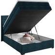 BOXSPRINGBETT 140/200 cm  in Dunkelblau  - Wengefarben/Dunkelblau, KONVENTIONELL, Textil (140/200cm) - Carryhome