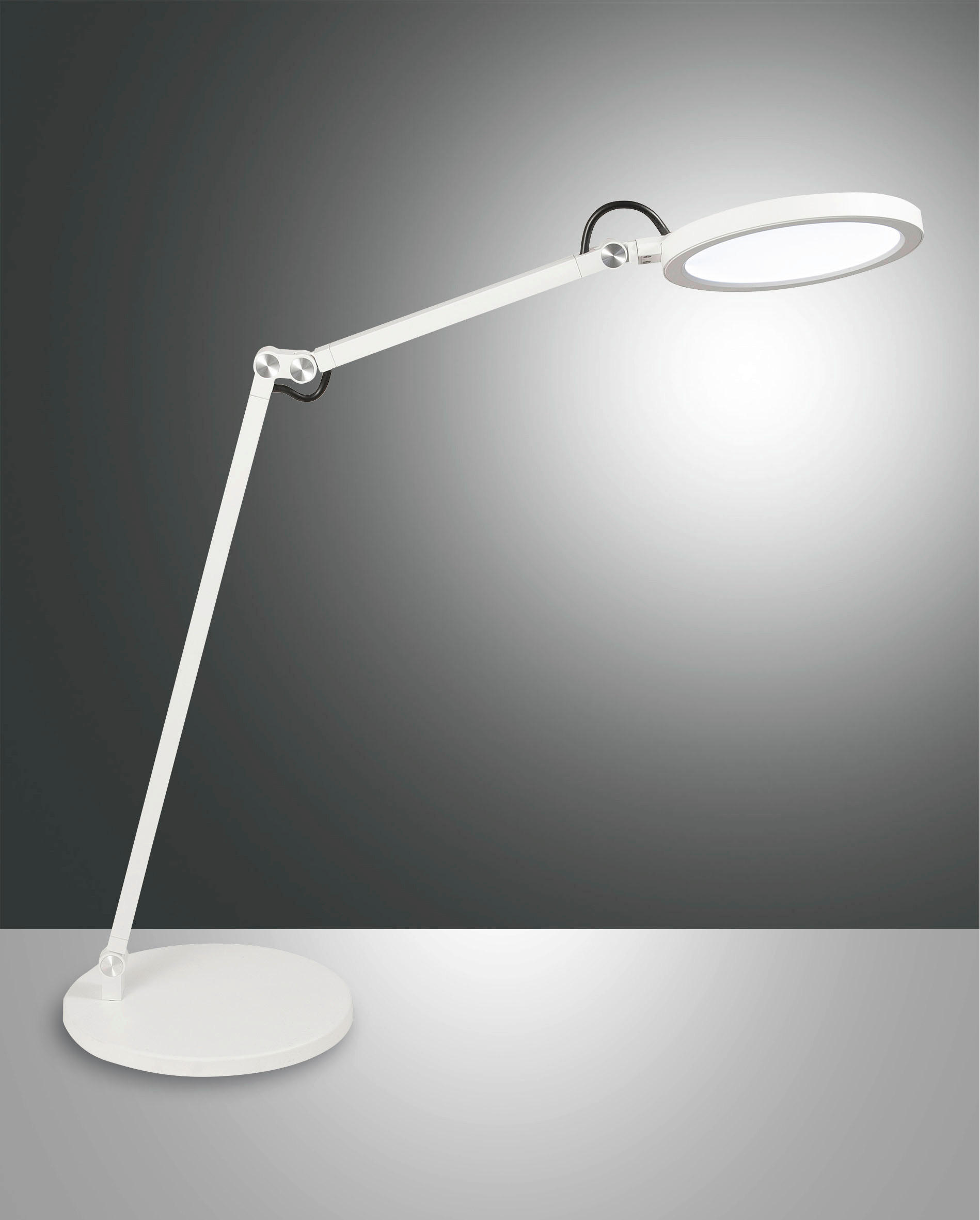 LED-SCHREIBTISCHLEUCHTE Regina 40/80 cm   - Weiß, Design, Kunststoff/Metall (40/80cm) - Fabas Luce