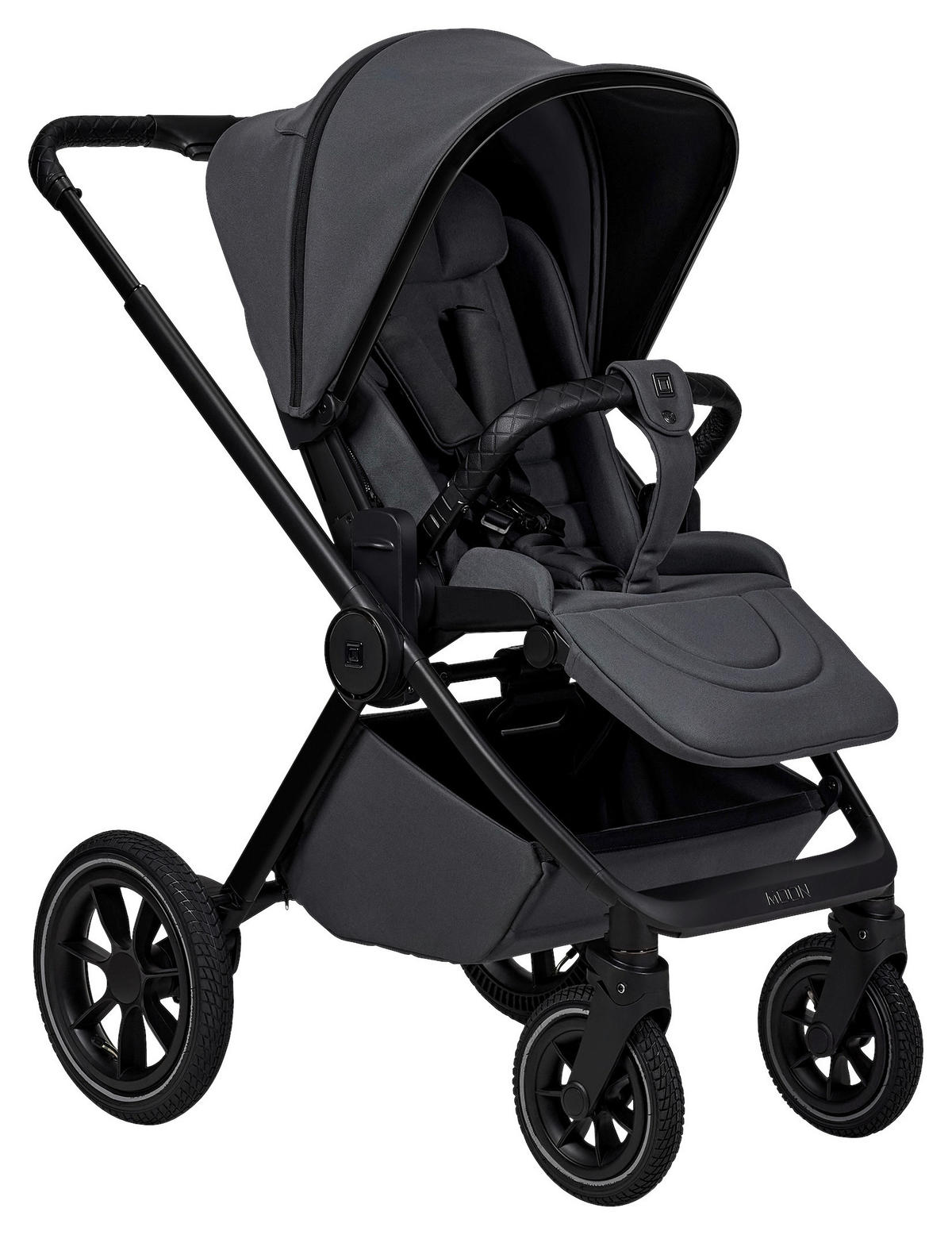 KOMBIKINDERWAGEN Gio+  - Anthrazit, Basics, Textil (103/60/125cm) - Moon Edition