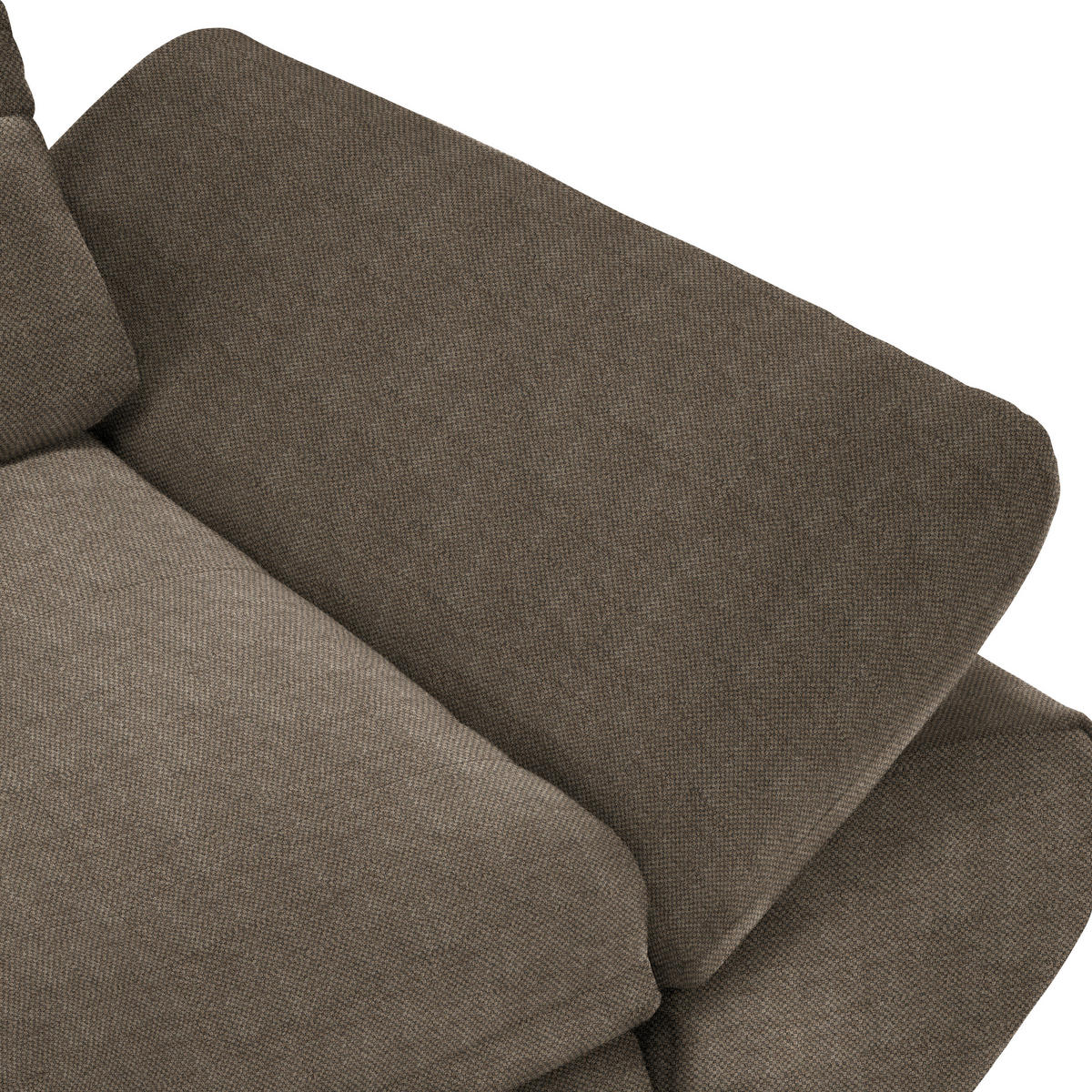 ECKSOFA  in Flachgewebe Braun  204/341 cm  - Schwarz/Braun, Design, Textil/Metall (204/341cm) - Xora