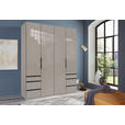 DREHTÜRENSCHRANK  in Sahara  - Schwarz/Sahara, KONVENTIONELL, Glas/Holzwerkstoff (200/236/58cm) - Hom`in