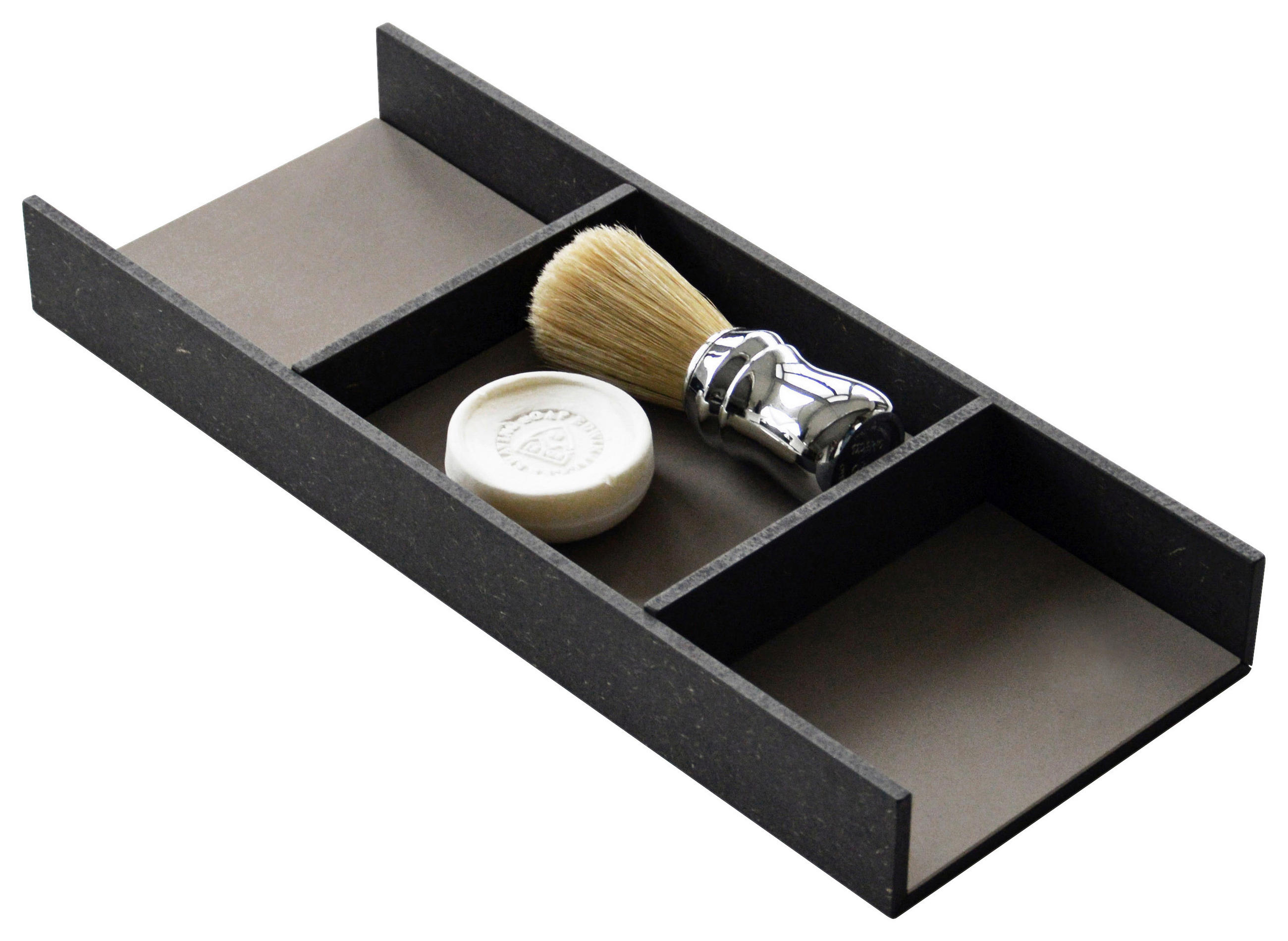 ORDNUNGSSYSTEM Holzwerkstoff  - Schwarz/Braun, MODERN, Holzwerkstoff (39,7/4,4/15,5cm) - Belluti