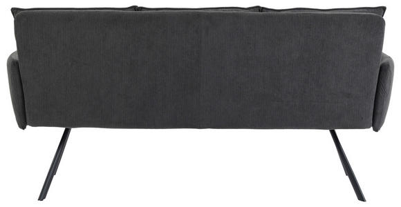 SITZBANK 180/93/67 cm Cord Anthrazit Metall  - Anthrazit/Schwarz, Design, Textil/Metall (180/93/67cm) - Novel