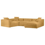 WOHNLANDSCHAFT  in Chenille Senfgelb  - Senfgelb/Schwarz, MODERN, Kunststoff/Textil (225/356/178cm) - Carryhome