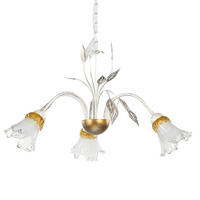 LUSTR, 80/105 cm  - bílá, Konvenční, kov/sklo (80/105cm)