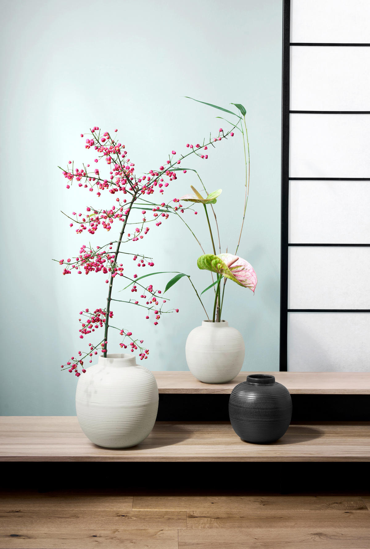 VASE Japandi home  - Schwarz, Basics, Keramik (20/22cm) - ASA