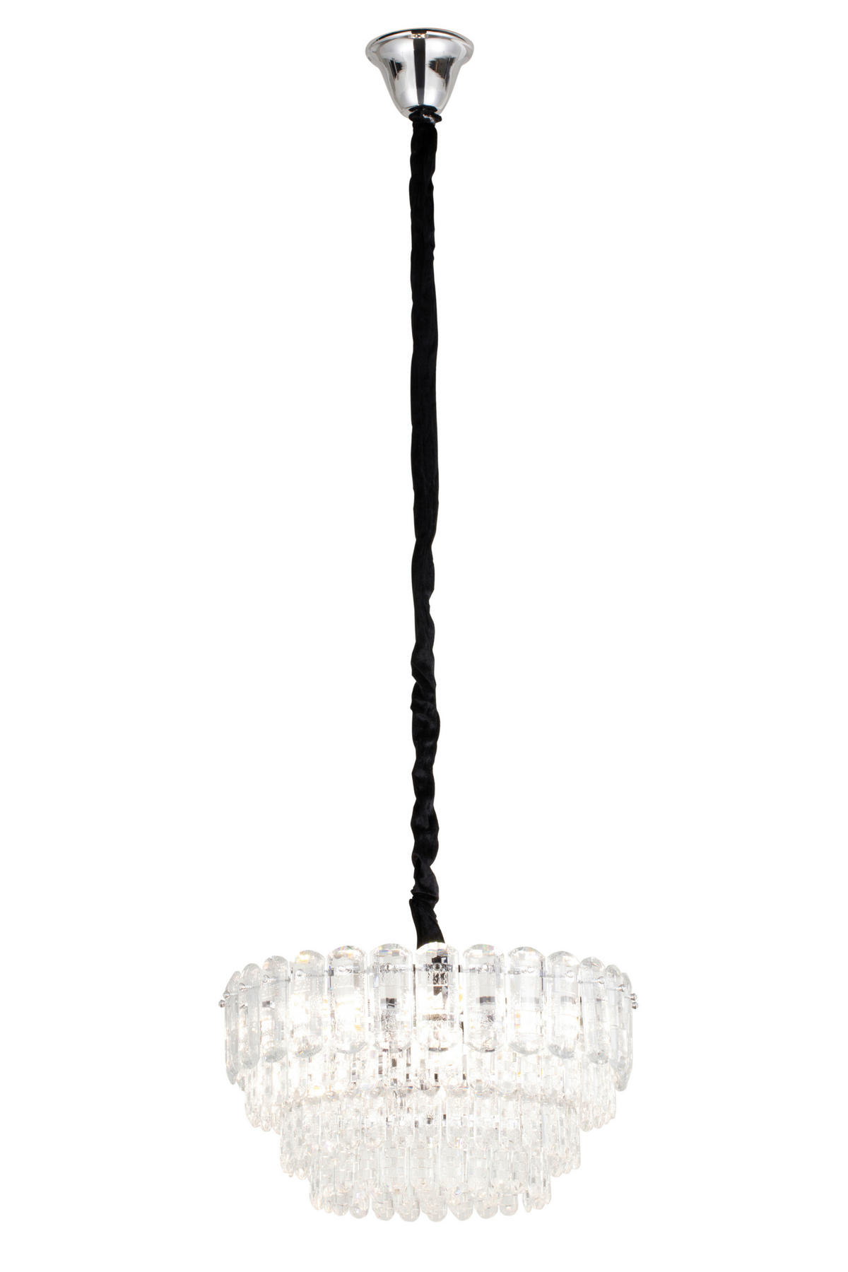HÄNGELEUCHTE Imotski 52,5/150 cm  - Chromfarben, Design, Glas/Metall (52,5/150cm) - Glandor