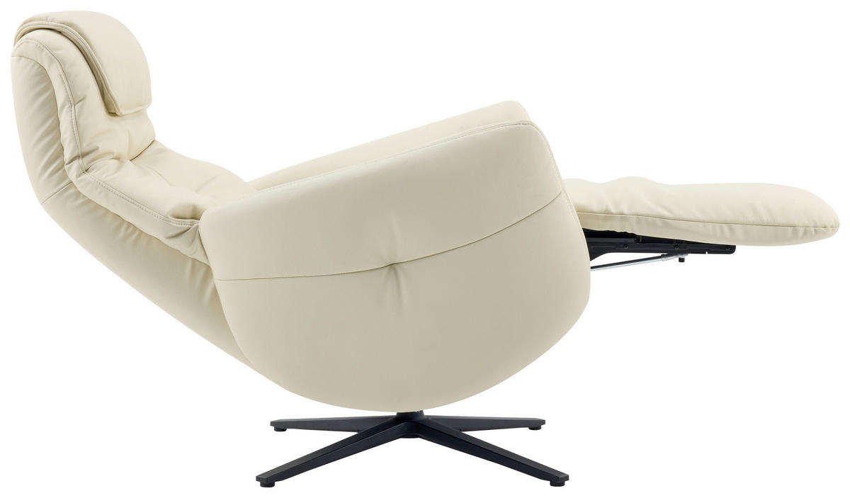 MASSAGESESSEL Echtleder Lederlook Beige    - Beige, Design, Leder/Textil (77/113/90cm) - Xora
