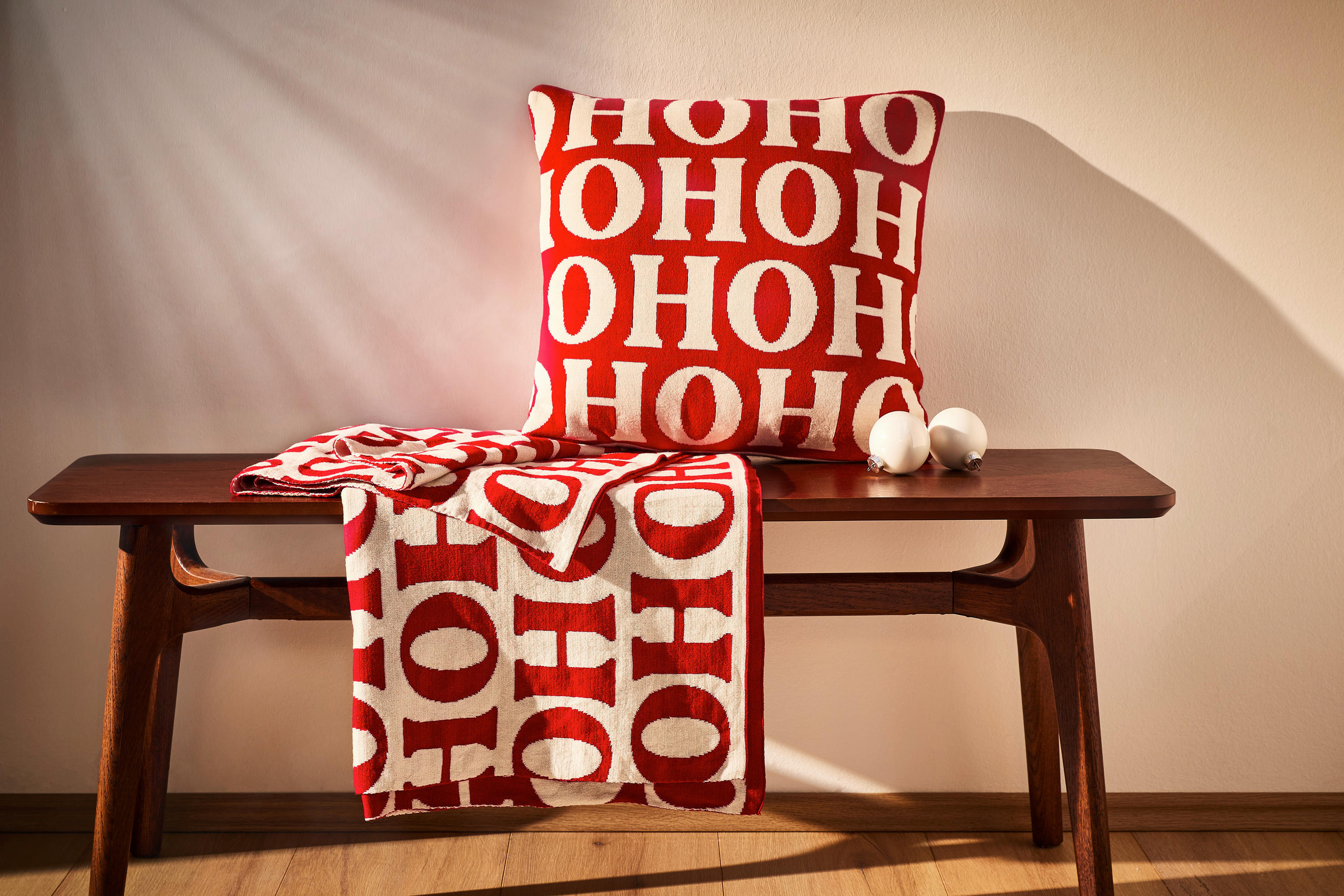 ZIERKISSEN  - Rot/Naturfarben, LIFESTYLE, Textil (45/45cm) - X-Mas