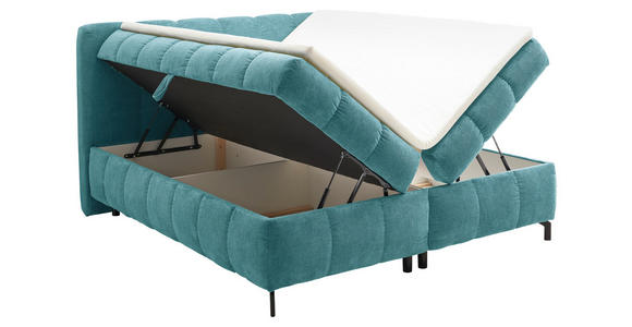 BOXBETT 180/200 cm  in Petrol  - Petrol/Schwarz, KONVENTIONELL, Kunststoff/Textil (180/200cm) - Hom`in